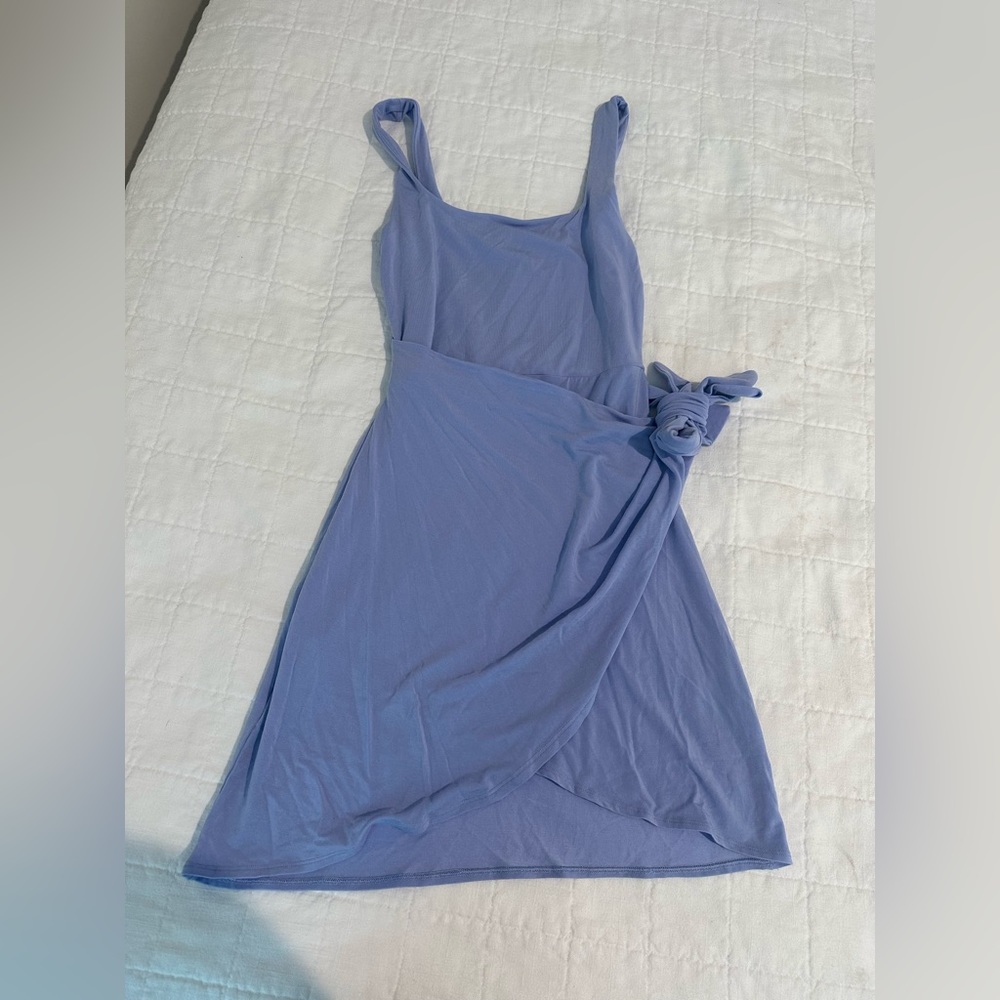 Aritzia Blue Wrap Dress